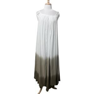 Lost River Women's XL Athena Voile Maxi Layered Dress Tie Strap Beachy Boho